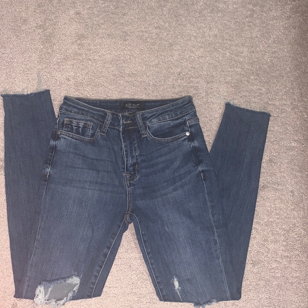 Just blue skinny fit distressed jeans